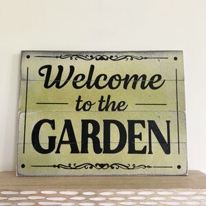 Welcome to the Garden Handmade Wood Pallet Sign Distressed Home Decor Gardeners